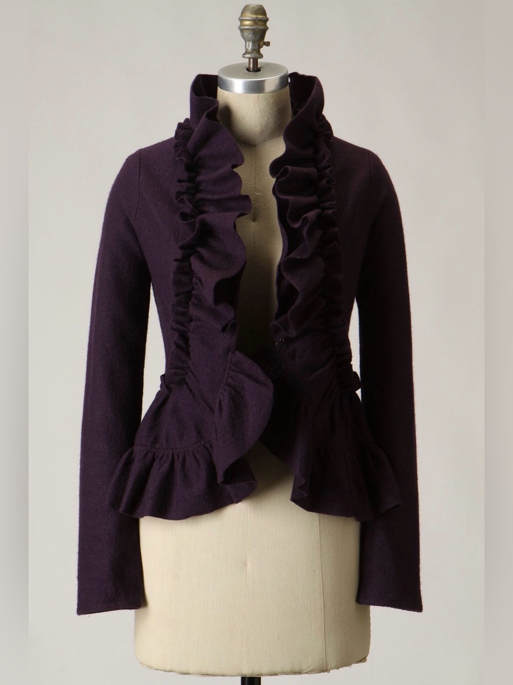 Anthropologie Charlie & Robin Wrapped in Ruffles Cardigan
